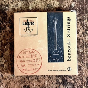 8 String Bouzouki SET von Schnüren | 8 String Bouzouki Strings Extra Laouto Silber Set 0,11