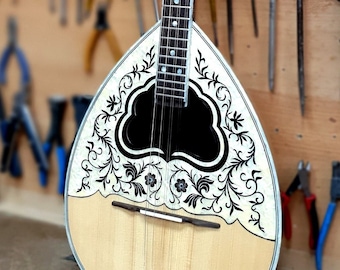 Premium 8 String Bouzouki | Handmade Traditional 8 String Greek Bouzouki