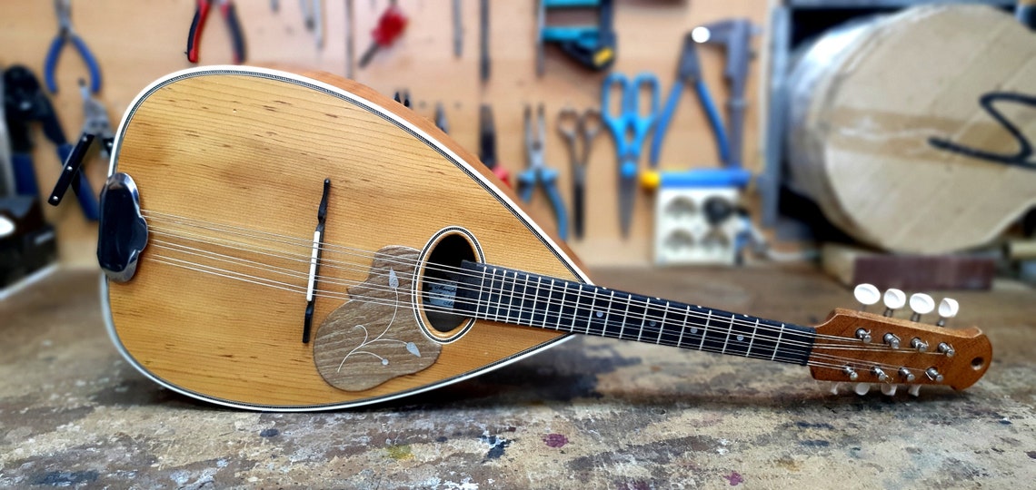 Custom Mandolin Handmade Professional Greek Cretan Flat Back Etsy