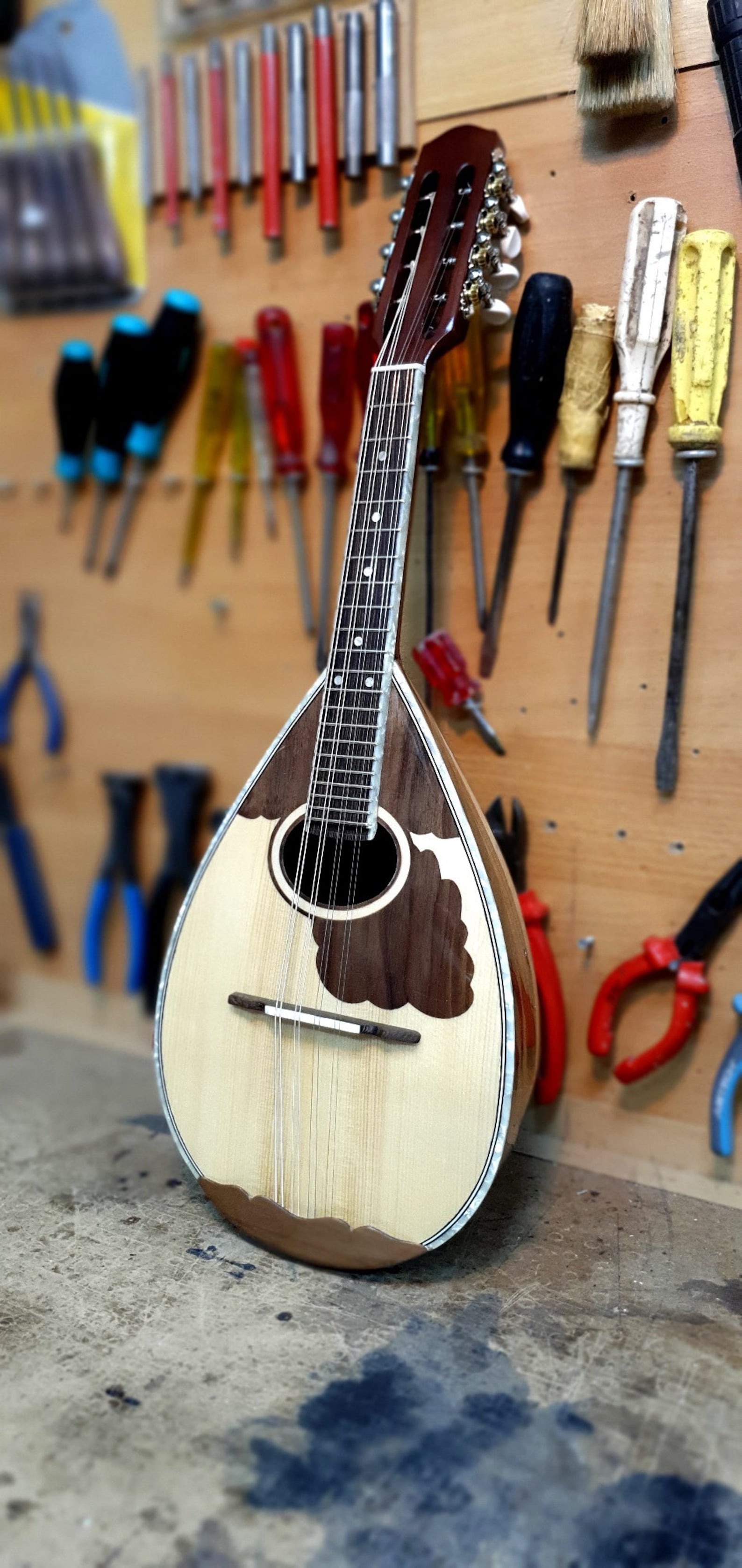 Original Mandolin Handmade Traditional Greek Round Back Etsy