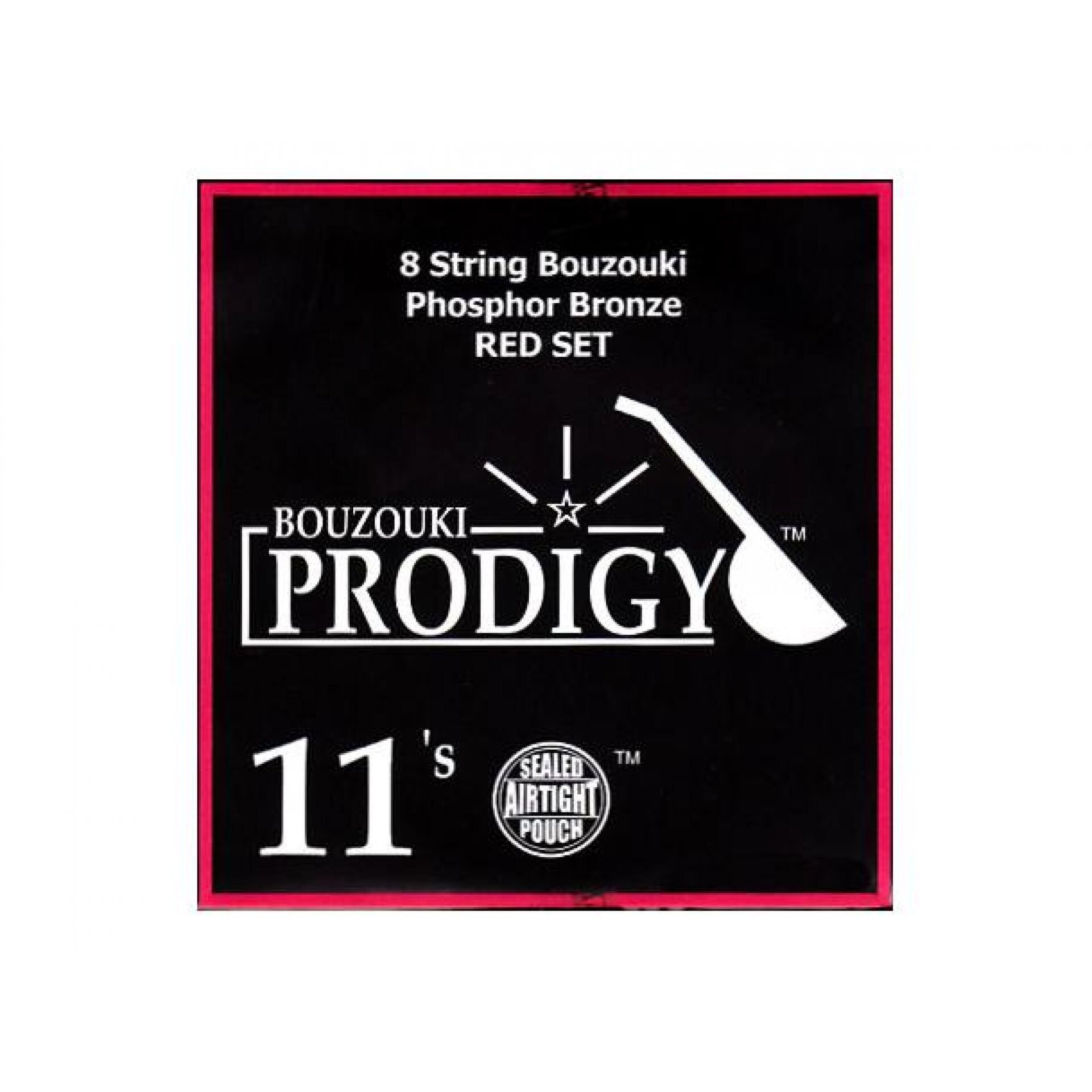 8 String Bouzouki Set of Strings | 8 String Bouzouki Strings Prodigy Red Set 0,11 Phosphor Bronze