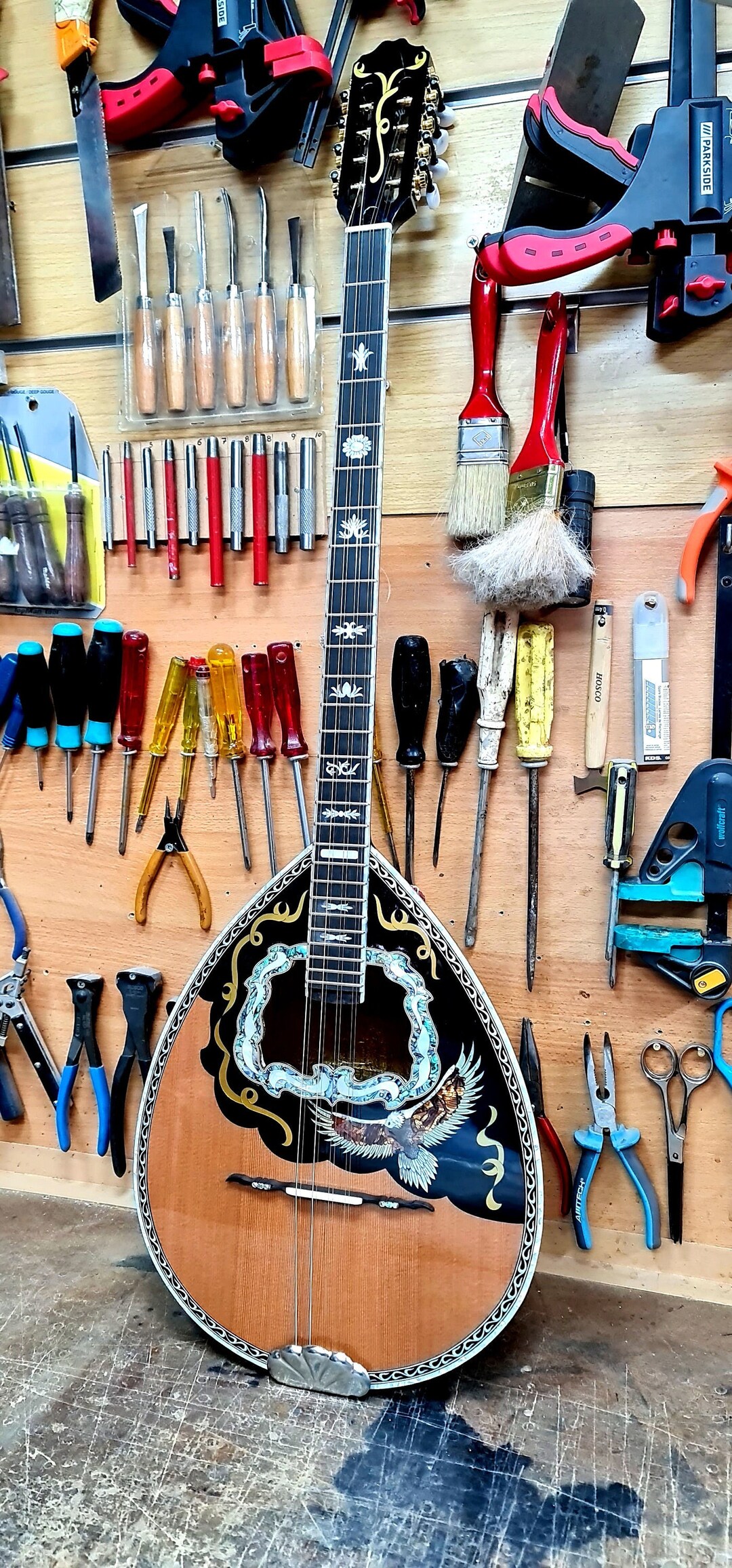 Custom 8 String Bouzouki Handmade Custom Designed Premium Quality