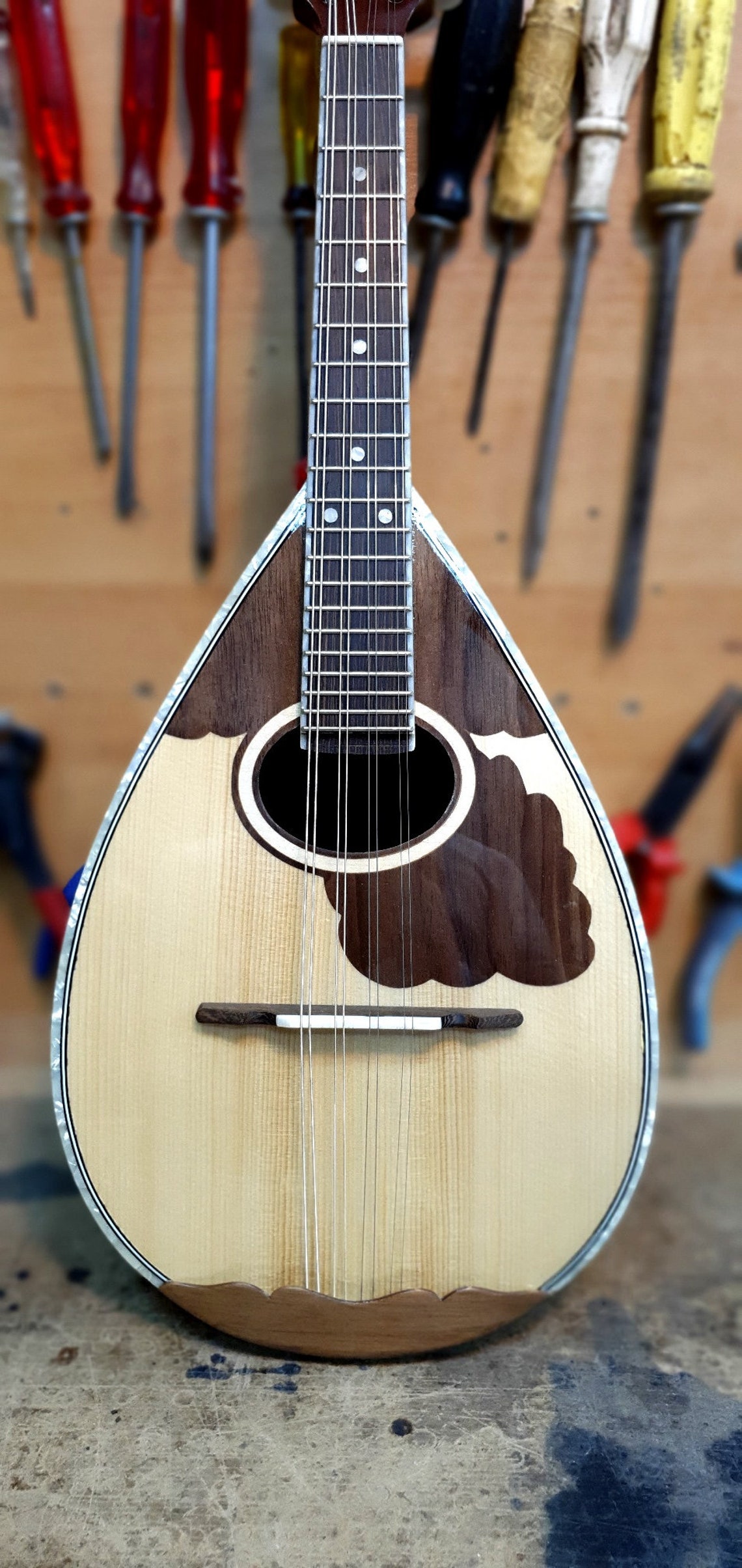 Original Mandolin Handmade Traditional Greek Round Back Etsy