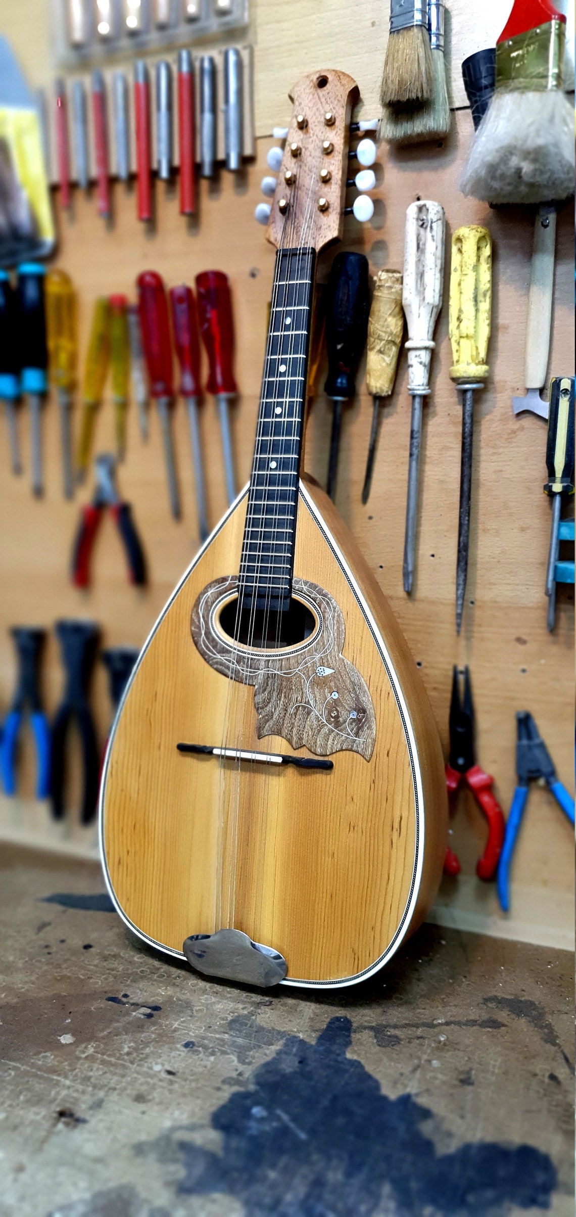 Custom Mandolin Handmade Professional Cretan Greek Flat Back Etsy