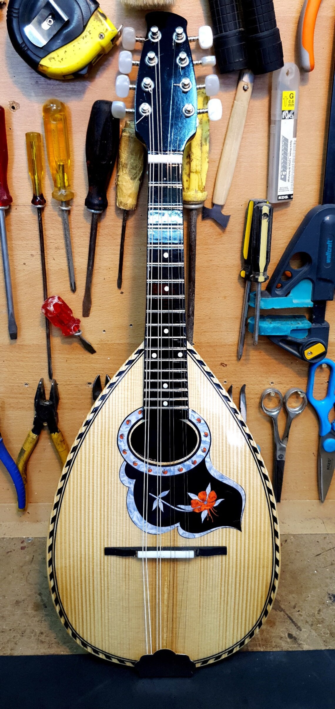 Original Mandolin Handmade Traditional Greek Round Back Etsy