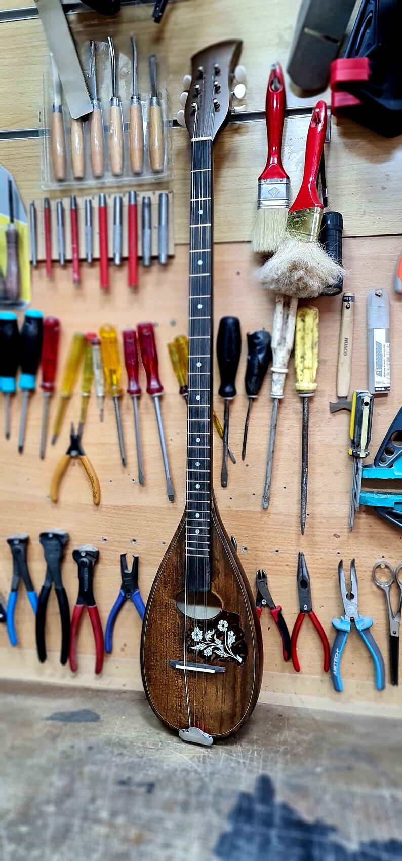 Custom Tzouras Handmade Professional 6 String Solid Body Etsy