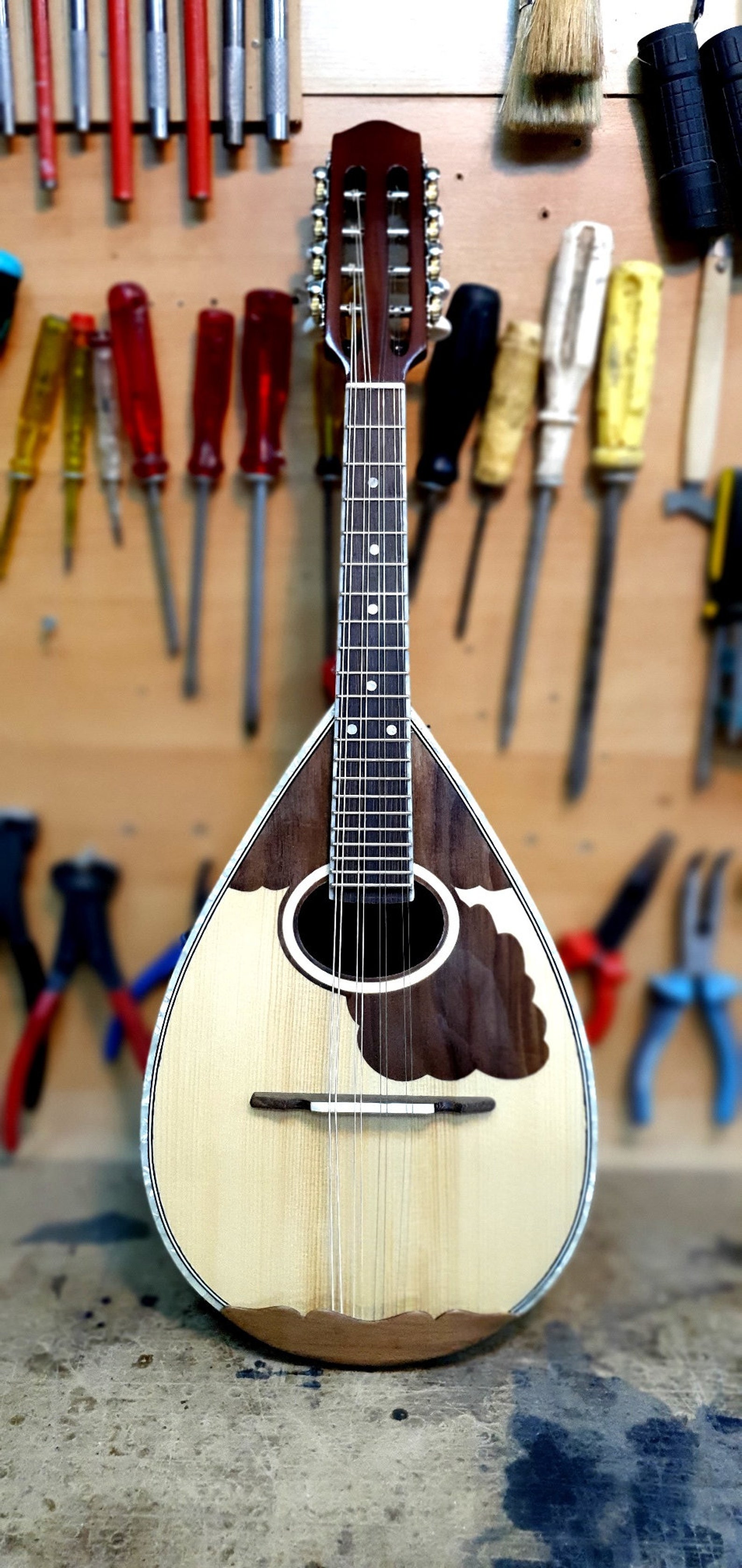 Original Mandolin Handmade Traditional Greek Round Back Etsy