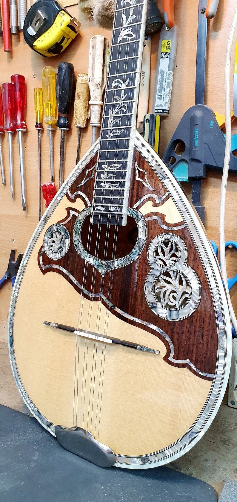 Custom Bouzouki Handmade Professional 8 String Greek Etsy
