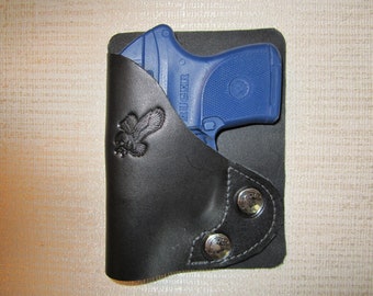 Ruger lcp,Keltec p3at,Kahr p380,Taurus tcp,db 380, leather wallet holster