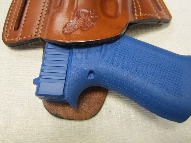 GLOCK 48 Formed BROWN Leather Pancake Holster Owb Belt Etsy