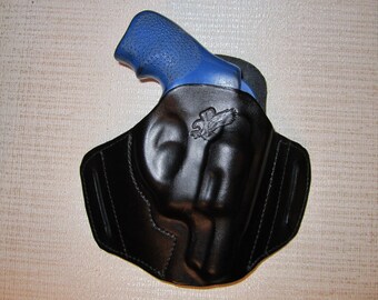 Ruger Lcr, Formed Leather Pancake Revolver Holster, Owb Belt Holster, Right Hand