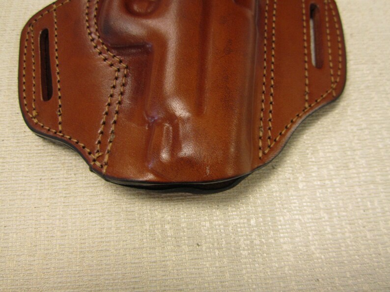 GLOCK 48 Formed BROWN Leather Pancake Holster Owb Belt Etsy