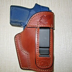 Fits SIG P290 IWB BROWN leather holster, right or left hand ambidextrous