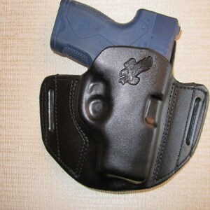 BERETTA NANO, formed leather pancake holster, Owb belt holster, right hand