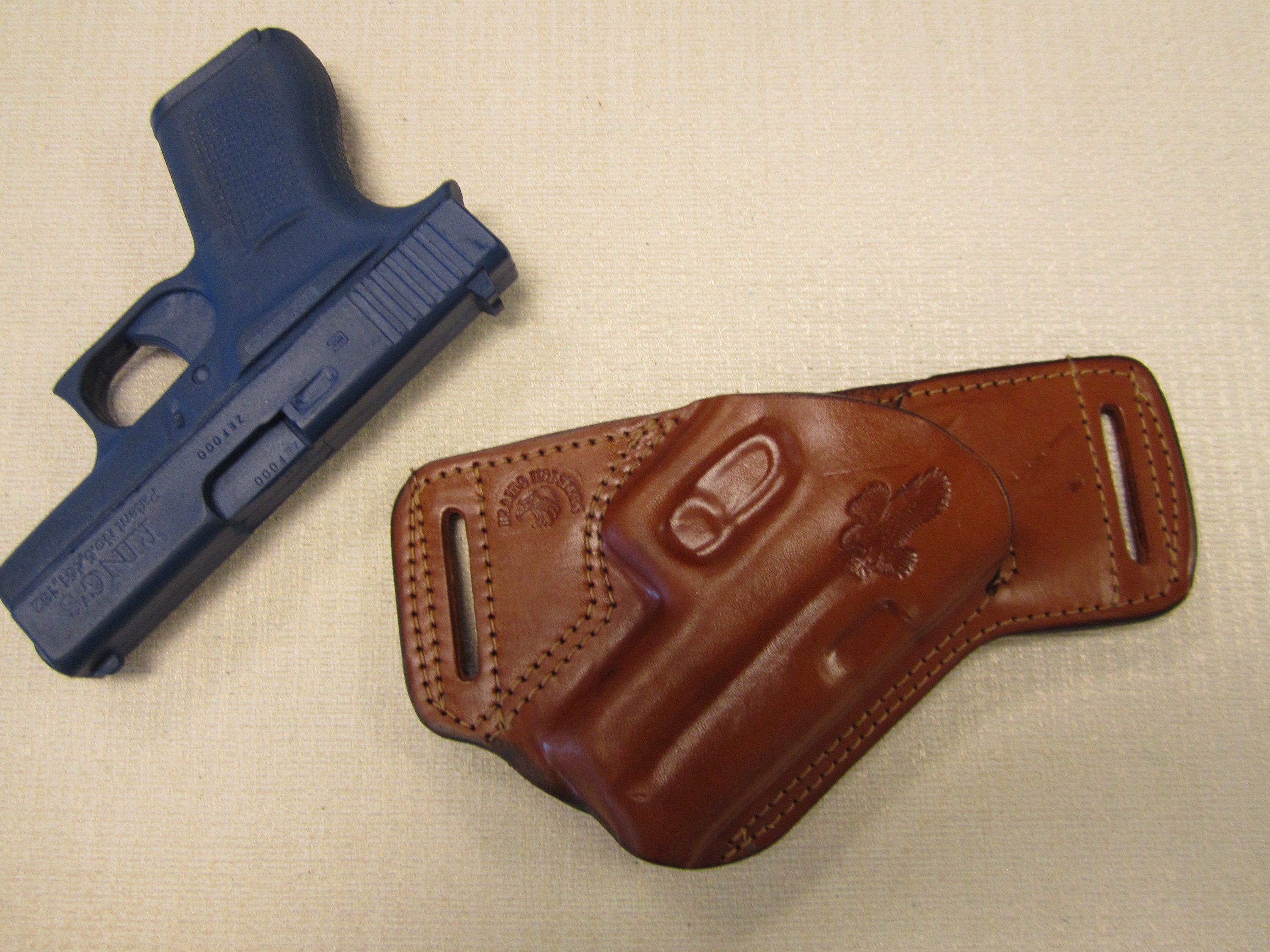 GLOCK 43 & 43X formed BROWN leather sob owb belt holster Etsy