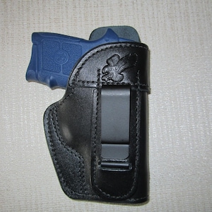 M&P Bodyguard 380 No Laser, Iwb Leather Holster, Right Hand With Sweat Shield