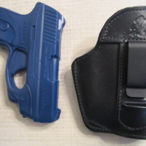 Ambidextrous Leather Holster: Ruger LC9 & Kahr PM9 with Crimson Trace Laser image 3