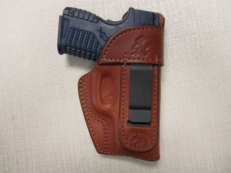 XDS 3.3 9mm and 45 Cal. IWB Formed BROWN Leather Holster With Etsy