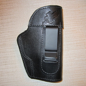 leather ambidextrous holster, Fits Ruger SR9C & SR40C,Taurus 709 Slim, Kahr cw45