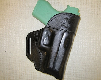 Fits Glock 43 & 43X, Formed Leather Belt Holster, Right Hand