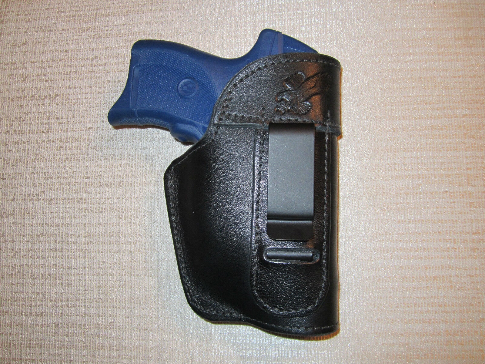 Ruger LC9s Lasermax Laser Leather Gun Holster Right Hand Shoulder Vertical