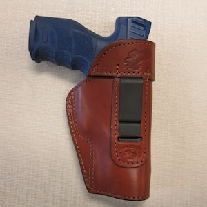 H And K Vp 9 And Vp 40 Brown Leather Ambidextrous Holster Iwb And Sob Right And Left Hand