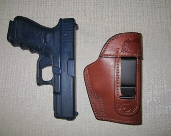 thumbnail image 2 of Braids Holsters Ultra Slim Leather SOB Belt Holster For Glock 19 23 32 36 - RH 2 of 6