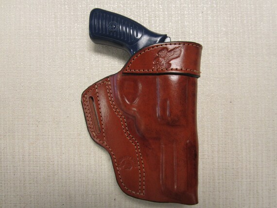 OWB Thumb Break Right Hand Leather Belt Holster Fits Ruger SP101 2.5" 