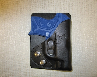 Braids Holsters, Ruger lcp 2, LEFT HAND leather wallet & pocket holster