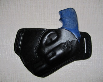 Ruger LCR 38 Caliber Leather Holster, Right Hand, S.O.B. Design