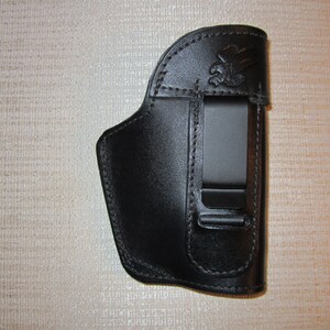Ambidextrous Leather Holster: Ruger LC9 & Kahr PM9 with Crimson Trace Laser image 4