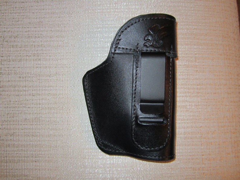Ambidextrous Leather Holster: Ruger LC9 & Kahr PM9 with Crimson Trace Laser image 4