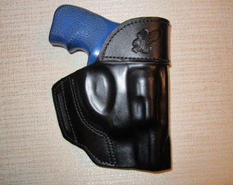 Handmade Leather OWB Holster, Ruger LCR, 1.5" Belt