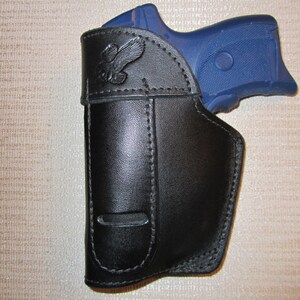 Ambidextrous Leather Holster: Ruger LC9 & Kahr PM9 with Crimson Trace Laser image 2