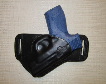Hand Formed Leather SOB Holster, S and W M&P Shield 9/40, Right Hand