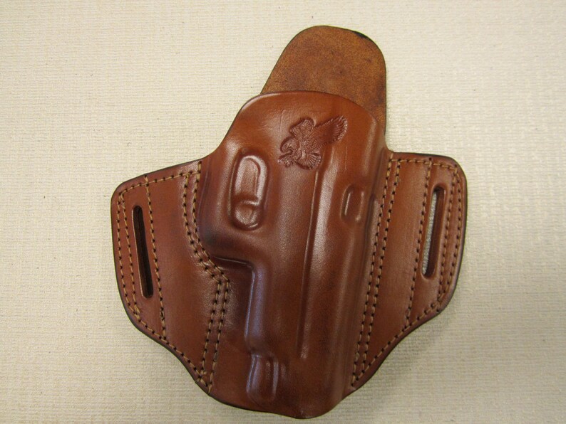 GLOCK 48 Formed BROWN Leather Pancake Holster Owb Belt Etsy