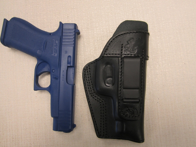 Glock 48 Iwb formed leather holster with body shield Braids Etsy