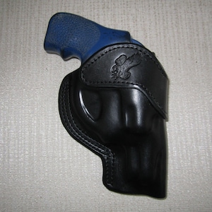 Ruger lcr 38 cal. formed OWB leather belt holster