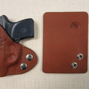 Cartera y funda de bolsillo Ruger Lcp en cuero MARRÓN para mano derecha. imagen 2