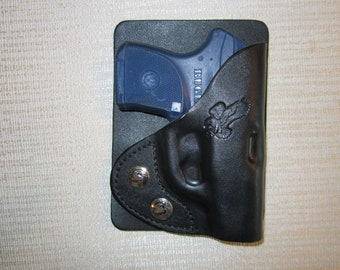 Braids Holsters Ruger lcp or Keltec p3at leather wallet & pocket holster left hand