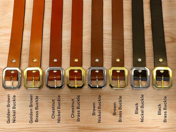 Handcrafted Full Grain 10 Oz Leather Belt, Choose From 4  display picture 2