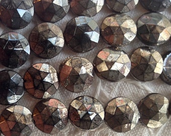 Vintage Antique Silver 9 mm Nailhead - 12 Beads