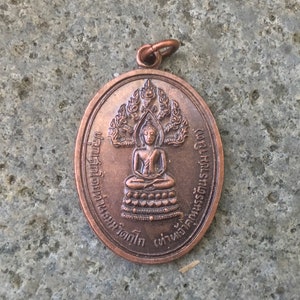 Copper Sitting Buddha Pendant from Thailand