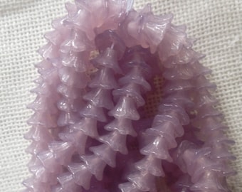 7x5mm Baby Bell Flower Cup Beads--Light Purple Amythest Opal 50 Pieces