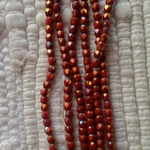 Copper Rainbow Czech True 2mm Fire Polish - 50 Beads