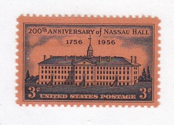 Nassau Hall Princeton University 3c Unused Vintage 1956 Postage