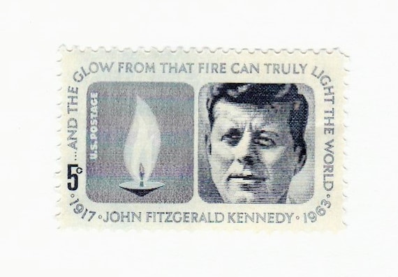 John F. Kennedy Memorial 5c Unused Vintage 1964 Postage Stamps for