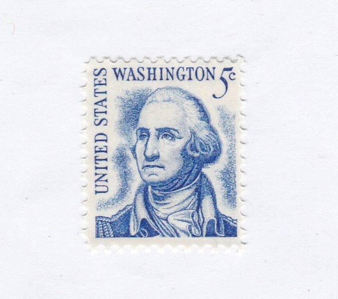 5¢ U.S. POSTAGE ジョージ・ワシントン 使用済み切手 George Washington 5c Unused Vintage 1967 Postage Stamps for