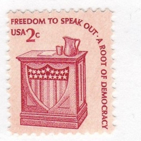 Speaker’s Stand 2c  Unused Vintage 1977 Postage Stamps for Mailing - Collecting - Crafts. Scott Catalog 1582