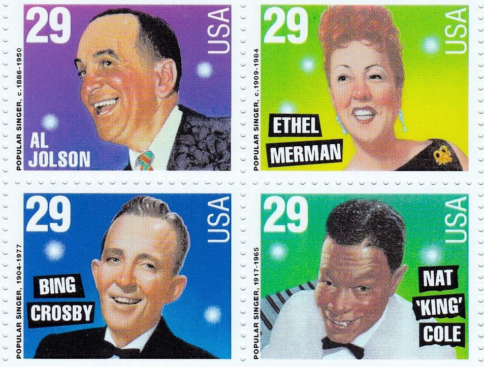 Popular Singers 29c Unused Vintage 1994 Postage Stamps for